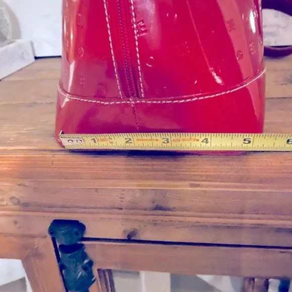 Arcadia Shiny Red Handbag or Shoulder Bag - Picture 5 of 6